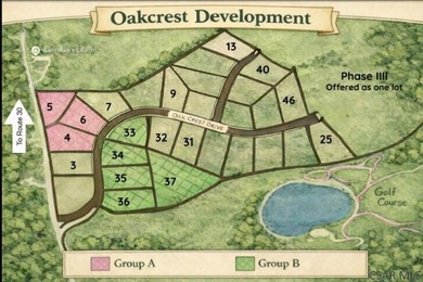 Lot #25    AMAZING DIRECT GOLF COURSE VIEWS.  Hoa restricts this on Oakbrook Golf Course in Pennsylvania - for sale on GolfHomes.com, golf home, golf lot