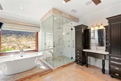 Cradled by the Red Rock Mountains, this exceptional estate on Red Rock Country Club in Nevada - for sale on GolfHomes.com, golf home, golf lot