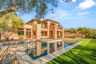 Cradled by the Red Rock Mountains, this exceptional estate on Red Rock Country Club in Nevada - for sale on GolfHomes.com, golf home, golf lot