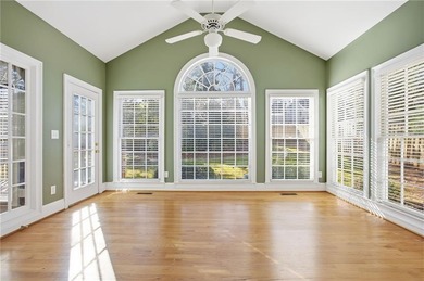 Tucked away on a quiet, double cul-de-sac street is the stately on Brookstone Golf and Country Club in Georgia - for sale on GolfHomes.com, golf home, golf lot