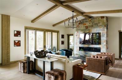 Stunning new western/modern home w/ 4 beds, 4.5 baths offers a on Stock Farm Club in Montana - for sale on GolfHomes.com, golf home, golf lot