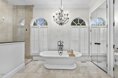 Elegant Preston home showcasing sweeping lake view and country on Prestonwood Country Club  in North Carolina - for sale on GolfHomes.com, golf home, golf lot