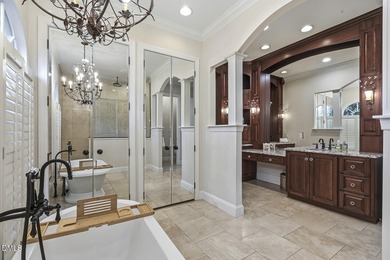 Elegant Preston home showcasing sweeping lake view and country on Prestonwood Country Club  in North Carolina - for sale on GolfHomes.com, golf home, golf lot