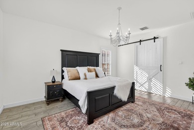 Discover modern comfort in this 4-bedroom, 3-bath Queen Creek on Las Colinas Golf Club in Arizona - for sale on GolfHomes.com, golf home, golf lot