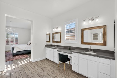 Discover modern comfort in this 4-bedroom, 3-bath Queen Creek on Las Colinas Golf Club in Arizona - for sale on GolfHomes.com, golf home, golf lot