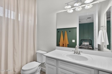 Discover modern comfort in this 4-bedroom, 3-bath Queen Creek on Las Colinas Golf Club in Arizona - for sale on GolfHomes.com, golf home, golf lot