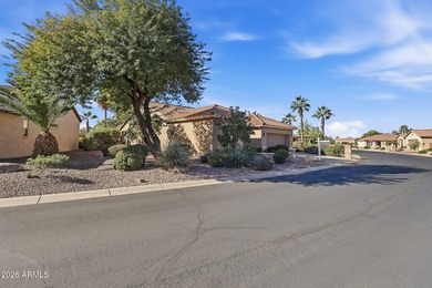 Welcome home to this beautifully upgraded Newport model, nestled on Tuscany Falls At Pebble Creek in Arizona - for sale on GolfHomes.com, golf home, golf lot