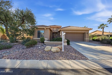 Welcome home to this beautifully upgraded Newport model, nestled on Tuscany Falls At Pebble Creek in Arizona - for sale on GolfHomes.com, golf home, golf lot