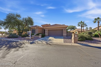 Welcome home to this beautifully upgraded Newport model, nestled on Tuscany Falls At Pebble Creek in Arizona - for sale on GolfHomes.com, golf home, golf lot