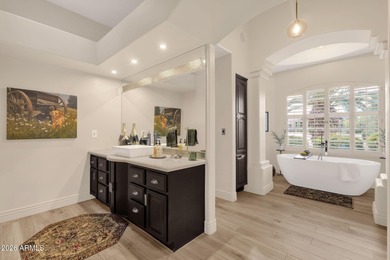 Golf course living with sweeping Four Peaks views, a fully on Rio Verde Country Club - Quail Run in Arizona - for sale on GolfHomes.com, golf home, golf lot