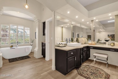 Golf course living with sweeping Four Peaks views, a fully on Rio Verde Country Club - Quail Run in Arizona - for sale on GolfHomes.com, golf home, golf lot