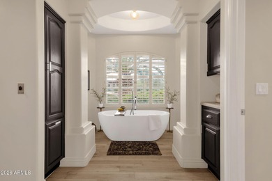 Golf course living with sweeping Four Peaks views, a fully on Rio Verde Country Club - Quail Run in Arizona - for sale on GolfHomes.com, golf home, golf lot