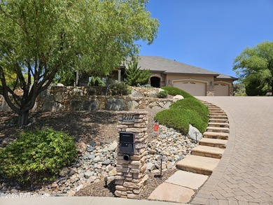 Private waterfall oasis meets entertainer's dream in this on Prescott Lakes Golf and Country Club in Arizona - for sale on GolfHomes.com, golf home, golf lot