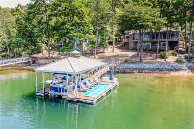 This view of the Blue Ridge Mountains and big, open water with on Keowee Key Golf and Country Club in South Carolina - for sale on GolfHomes.com, golf home, golf lot