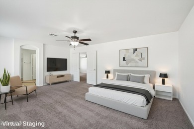 Welcome to this beautifully refreshed two-story 2,659 sq ft home on The Golf Club At Johnson Ranch in Arizona - for sale on GolfHomes.com, golf home, golf lot