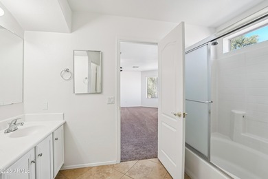 Welcome to this beautifully refreshed two-story 2,659 sq ft home on The Golf Club At Johnson Ranch in Arizona - for sale on GolfHomes.com, golf home, golf lot