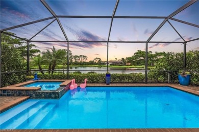 Beautiful sunset & water views from this 4 Bed 3 Full baths, 2 on Eagle Creek Golf and Country Club in Florida - for sale on GolfHomes.com, golf home, golf lot