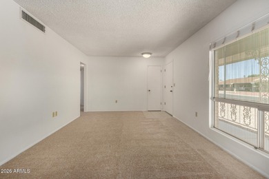 Welcome home to this light and bright 2-bedroom, 2-bath home on Sun City Lakes West and East in Arizona - for sale on GolfHomes.com, golf home, golf lot