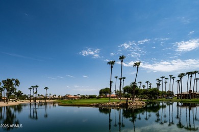 a solar heated pool & spa, a built-in BBQ, firepit, water on Tuscany Falls At Pebble Creek in Arizona - for sale on GolfHomes.com, golf home, golf lot