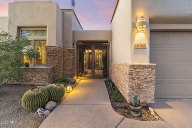Experience refined indoor-outdoor living in this beautifully on Troon North Golf Club  in Arizona - for sale on GolfHomes.com, golf home, golf lot