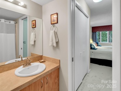 Discover comfort & style in this spacious bottom-level condo on Waynesville Country Club Inn in North Carolina - for sale on GolfHomes.com, golf home, golf lot