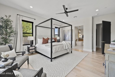 Built in 2021 on 1.73 acres, this contemporary retreat is on Desert Highlands Golf Club in Arizona - for sale on GolfHomes.com, golf home, golf lot