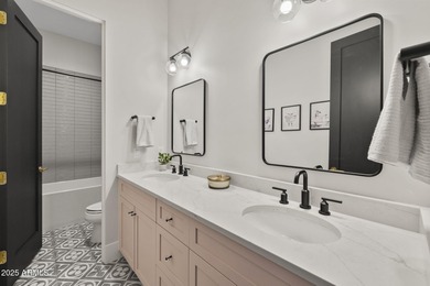 Built in 2021 on 1.73 acres, this contemporary retreat is on Desert Highlands Golf Club in Arizona - for sale on GolfHomes.com, golf home, golf lot