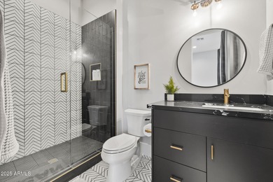 Built in 2021 on 1.73 acres, this contemporary retreat is on Desert Highlands Golf Club in Arizona - for sale on GolfHomes.com, golf home, golf lot