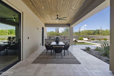 Built in 2021 on 1.73 acres, this contemporary retreat is on Desert Highlands Golf Club in Arizona - for sale on GolfHomes.com, golf home, golf lot