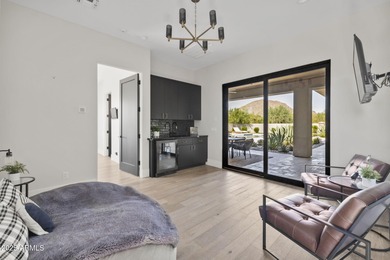 Built in 2021 on 1.73 acres, this contemporary retreat is on Desert Highlands Golf Club in Arizona - for sale on GolfHomes.com, golf home, golf lot