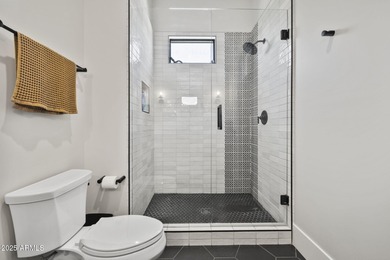 Built in 2021 on 1.73 acres, this contemporary retreat is on Desert Highlands Golf Club in Arizona - for sale on GolfHomes.com, golf home, golf lot