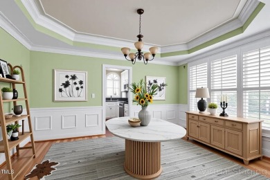 This beautiful stone decorated home on the corner lot has on Prestonwood Country Club  in North Carolina - for sale on GolfHomes.com, golf home, golf lot