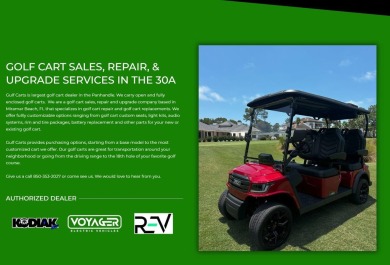 Gulf Carts, Inc is a full service golf cart dealer, offering on Sandestin Golf and Beach Resort - Raven in Florida - for sale on GolfHomes.com, golf home, golf lot