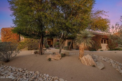 Nestled on a spacious 1-acre private corner lot, this home on Sanctuary Golf Course At WestWorld in Arizona - for sale on GolfHomes.com, golf home, golf lot