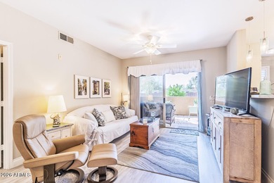 Beautiful remodeled FURNISHED Mirada unit has a private relaxing on Sun City Grand Golf Couse and Club in Arizona - for sale on GolfHomes.com, golf home, golf lot