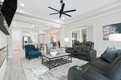 This stunning custom-built home, completed in 2025, showcases on Wildhorse Golf Club of Robson Ranch in Texas - for sale on GolfHomes.com, golf home, golf lot