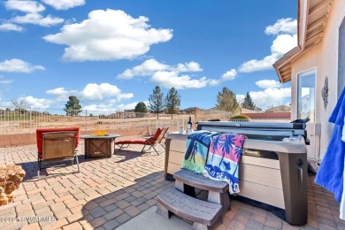 Resort style living, morning coffee on the back patio enjoying on Verde Santa Fe Golf Club in Arizona - for sale on GolfHomes.com, golf home, golf lot