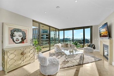 luxurious single-level penthouse-style home located on the 12th on Rancho San Joaquin Golf Course in California - for sale on GolfHomes.com, golf home, golf lot