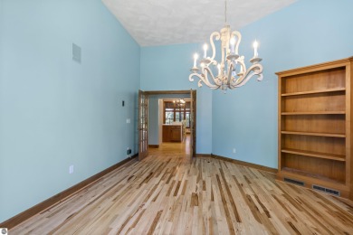 Custom-designed cedar home on over 7.5 acres with 600' of on Bear Lake Highlands Golf Course in Michigan - for sale on GolfHomes.com, golf home, golf lot