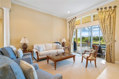 Step into serenity at this lakeside paradise nestled within the on Oak Harbor Country Club in Florida - for sale on GolfHomes.com, golf home, golf lot