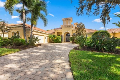 This elegant Mediterranean-style residence offers timeless on University Park Country Club in Florida - for sale on GolfHomes.com, golf home, golf lot