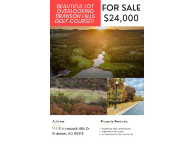 The perfect spot to build your dream home!! Imagine sitting on on Payne Stewart Golf Club of Branson Hills - Front in Missouri - for sale on GolfHomes.com, golf home, golf lot