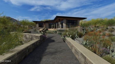 See renderings siting an layout of Contemporary Home on the on Troon Country Club in Arizona - for sale on GolfHomes.com, golf home, golf lot