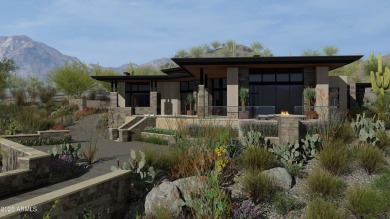 See renderings siting an layout of Contemporary Home on the on Troon Country Club in Arizona - for sale on GolfHomes.com, golf home, golf lot