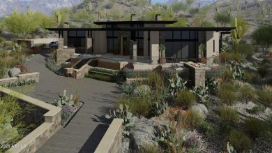 See renderings siting an layout of Contemporary Home on the on Troon Country Club in Arizona - for sale on GolfHomes.com, golf home, golf lot