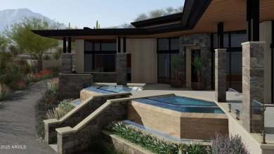 See renderings siting an layout of Contemporary Home on the on Troon Country Club in Arizona - for sale on GolfHomes.com, golf home, golf lot