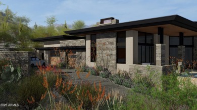 See renderings siting an layout of Contemporary Home on the on Troon Country Club in Arizona - for sale on GolfHomes.com, golf home, golf lot