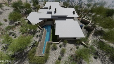See renderings siting an layout of Contemporary Home on the on Troon Country Club in Arizona - for sale on GolfHomes.com, golf home, golf lot