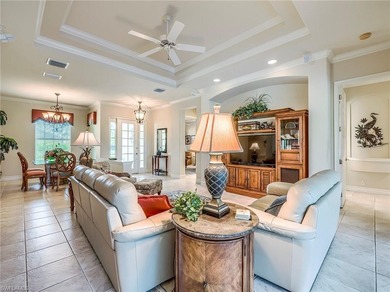 Experience luxury living in this elegant single-family home on Verandah Golf Course and Club in Florida - for sale on GolfHomes.com, golf home, golf lot