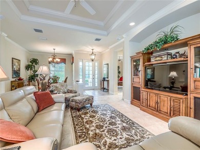 Experience luxury living in this elegant single-family home on Verandah Golf Course and Club in Florida - for sale on GolfHomes.com, golf home, golf lot